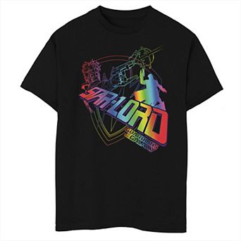 Boys 8-20 & Husky Guardians of the Galaxy Star-Lord Rainbow Logo Graphic Tee