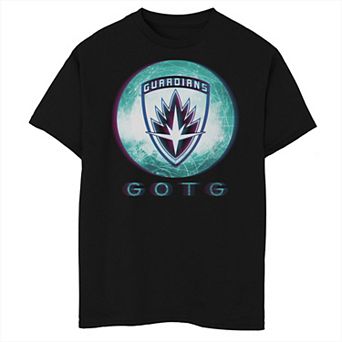 Boys 8-20 & Husky Guardians of the Galaxy Blue and Purple Logo Graphic Tee