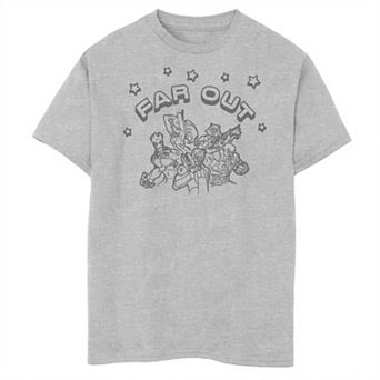 Boys 8-20 & Husky Guardians of the Galaxy Far Out Stars Group Shot Graphic Tee