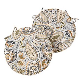 Greendale Home Fashions Outdoor Round Chair Pad 2-Pack