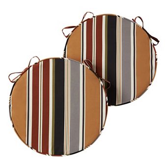 Greendale Home Fashions Outdoor Round Chair Pad 2-Pack