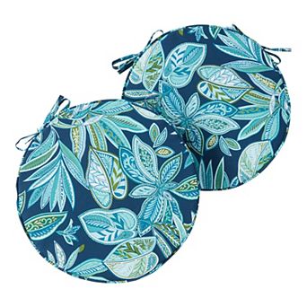 Greendale Home Fashions Outdoor Round Chair Pad 2-Pack