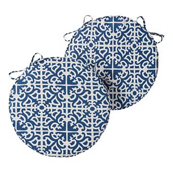 Greendale Home Fashions Outdoor Round Chair Pad 2-Pack