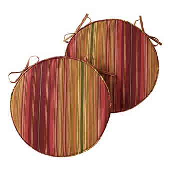 Greendale Home Fashions Outdoor Round Chair Pad 2-Pack