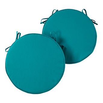 Greendale Home Fashions Outdoor Round Chair Pad 2-Pack