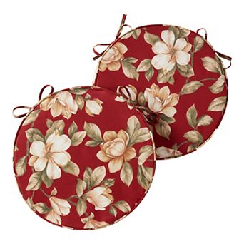 Greendale Home Fashions Outdoor Round Chair Pad 2-Pack