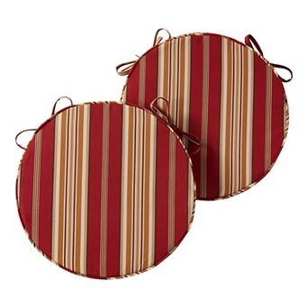 Greendale Home Fashions Outdoor Round Chair Pad 2-Pack