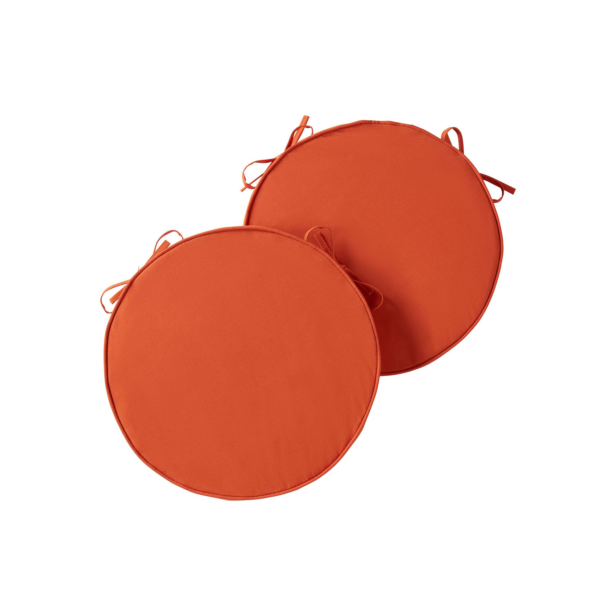 Greendale Home Fashions Outdoor Round Chair Pad 2-Pack, Red