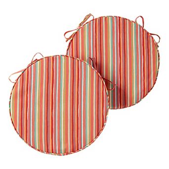 Greendale Home Fashions Outdoor Round Chair Pad 2-Pack