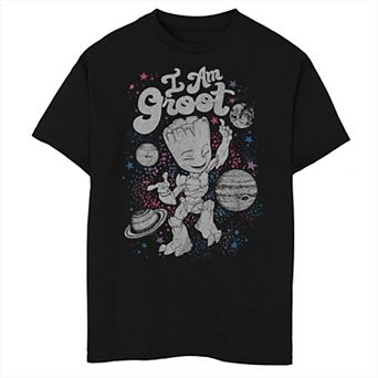Boys 8-20 & Husky Guardians of the Galaxy Classic I Am Celestial Groot Graphic Tee