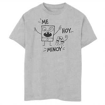 Boys 8-20 Husky Nickelodeon SpongeBob SquarePants Me Hoy Minoy Outline Sketch Graphic Tee