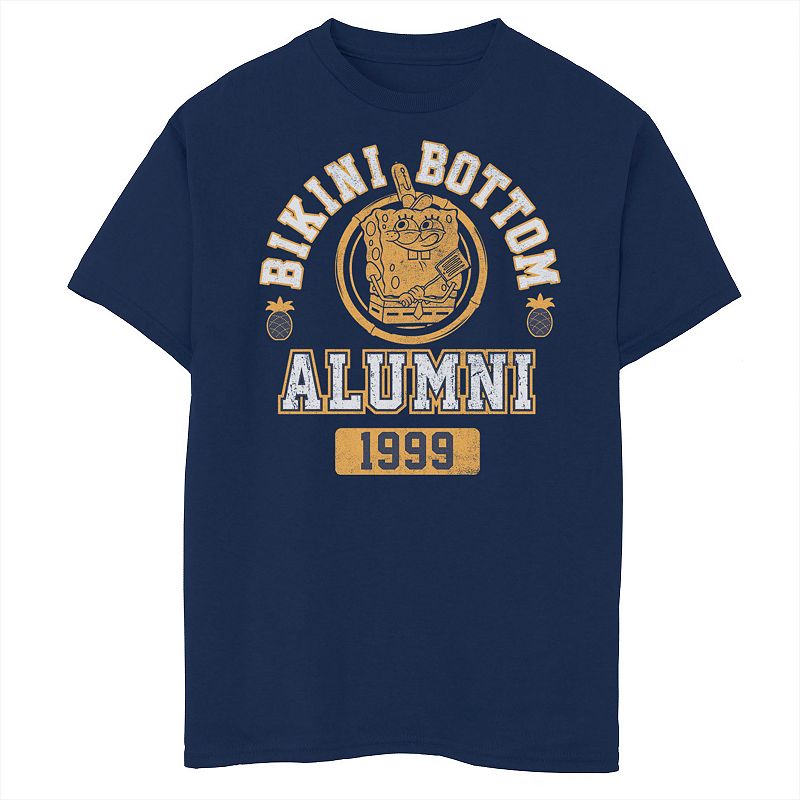 Boys 8-20 Husky Nickelodeon SpongeBob SquarePants Bikini Bottom 1999 Alumni Collegiate Graphic Tee, Boy's, Size: Small HUSKY, Blue