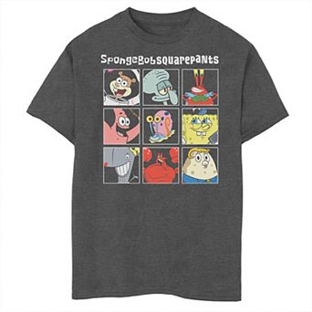 Boys 8-20 Husky Nickelodeon SpongeBob SquarePants Group Shot Character Box Up Graphic Tee
