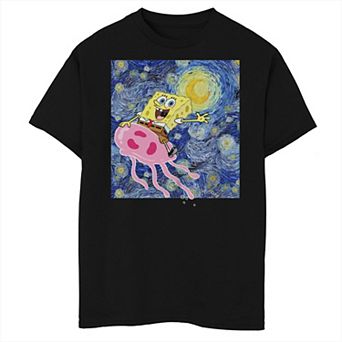 Boys 8-20 Husky Nickelodeon SpongeBob SquarePants Starry Night Jellyfish Graphic Tee
