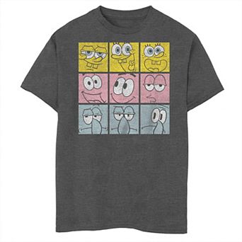 Boys 8-20 Husky Nickelodeon SpongeBob SquarePants Patrick Squidward Expressions Graphic Tee