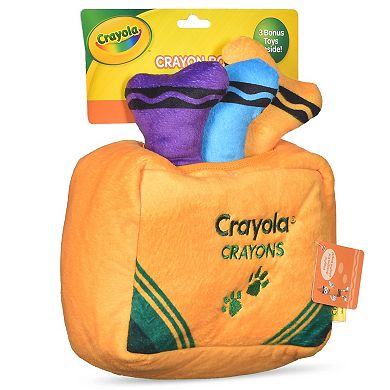 Crayola Crayon Burrow Plush Squeaker Pet Toy
