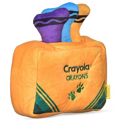 Crayola Crayon Burrow Plush Squeaker Pet Toy