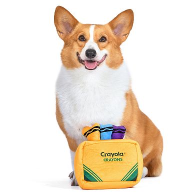 Crayola Crayon Burrow Plush Squeaker Pet Toy