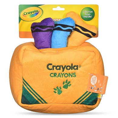 Crayola Crayon Burrow Plush Squeaker Pet Toy