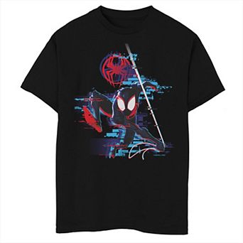 Boys 8-20 Spiderman Across The Spider Verse Pixel Spiderman Graphic Tee