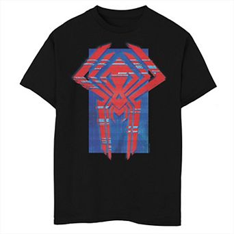 Boys 8-20 Spiderman Across The Spider Verse Glitchy Symbol Graphic Tee