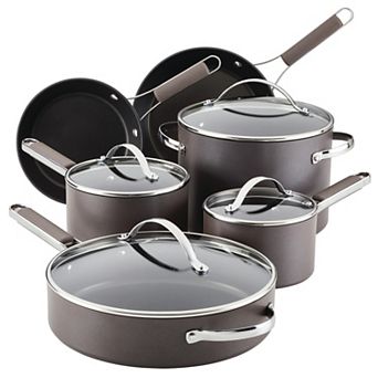 Ayesha Curry Hard Anodized Collection 10 pc Nonstick Cookware Set