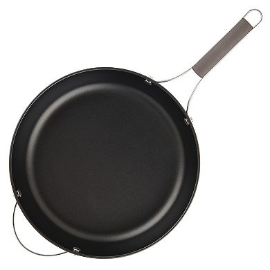Ayesha Curry Hard Anodized Collection 12.25-in. Nonstick Deep Frying Pan with Lid