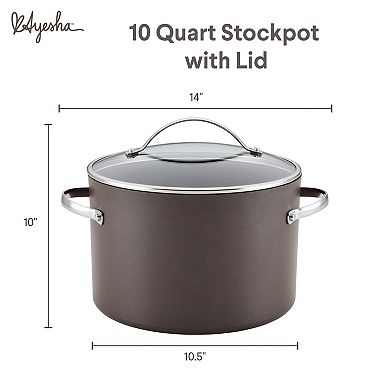 Ayesha Curry Hard Anodized Collection 10-qt. Nonstick Stockpot with Lid