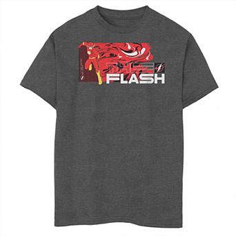 Boys 8-20 Husky DC Comics The Flash Fastest Man Alive Lightning Bolt Logo Oil Spill Graphic Tee