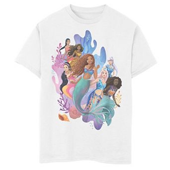 Disney's Boys 8-20 The Little Mermaid Live Action Mermaid Group Tee