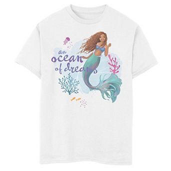 Disney's Kids 8-20 The Little Mermaid Live Action Ariel An Ocean Of Dreams Tee