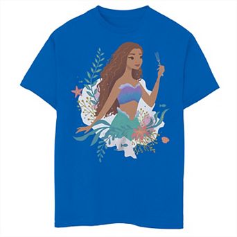 Disney's Boys 6-20 The Little Mermaid Live Action Ariel With A Fork Tee