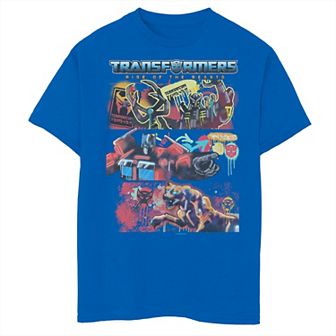 Boys 8-20 Transformers Rise Of The Beasts Graffiti Style Characters Graphic Tee