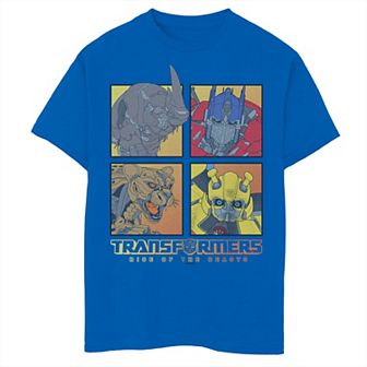 Boys 8-20 Transformers Rise Of The Beasts Characters Boxes Graphic Tee