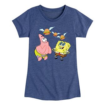 Girls 7-16 SpongeBob SquarePants Flying Hamburgers Graphic Tee