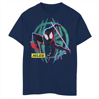 Boys 8-20 Spiderman Across The Spider Verse Miles Spiderman Graphic Tee
