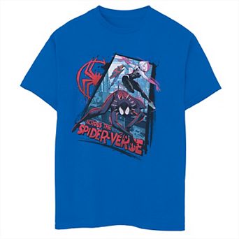 Boys 8-20 Spiderman Across The Spider Verse Action Poster Tee