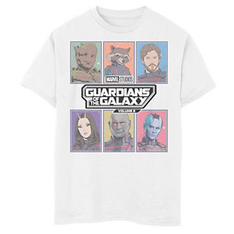 Boys 8-20 Guardians Of The Galaxy Vol. 3 Cast Draws Pastel Colors Tee