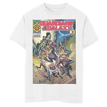 Boys 8-20 Guardians Of The Galaxy Vol. 3 Action Comic Cover Tee