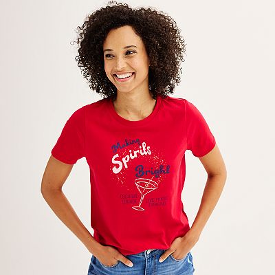 Women's Sonoma Goods For Life® Holiday Short Sleeve Graphic Tee