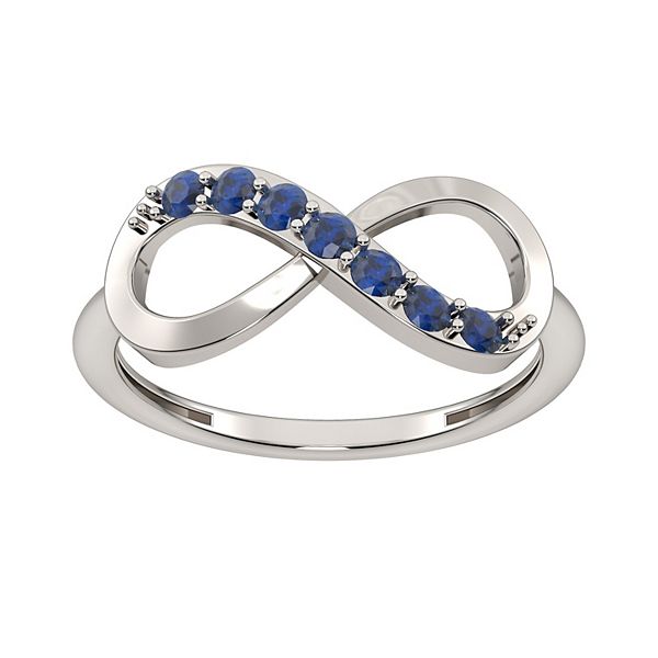 Sapphire and diamond infinity on sale ring