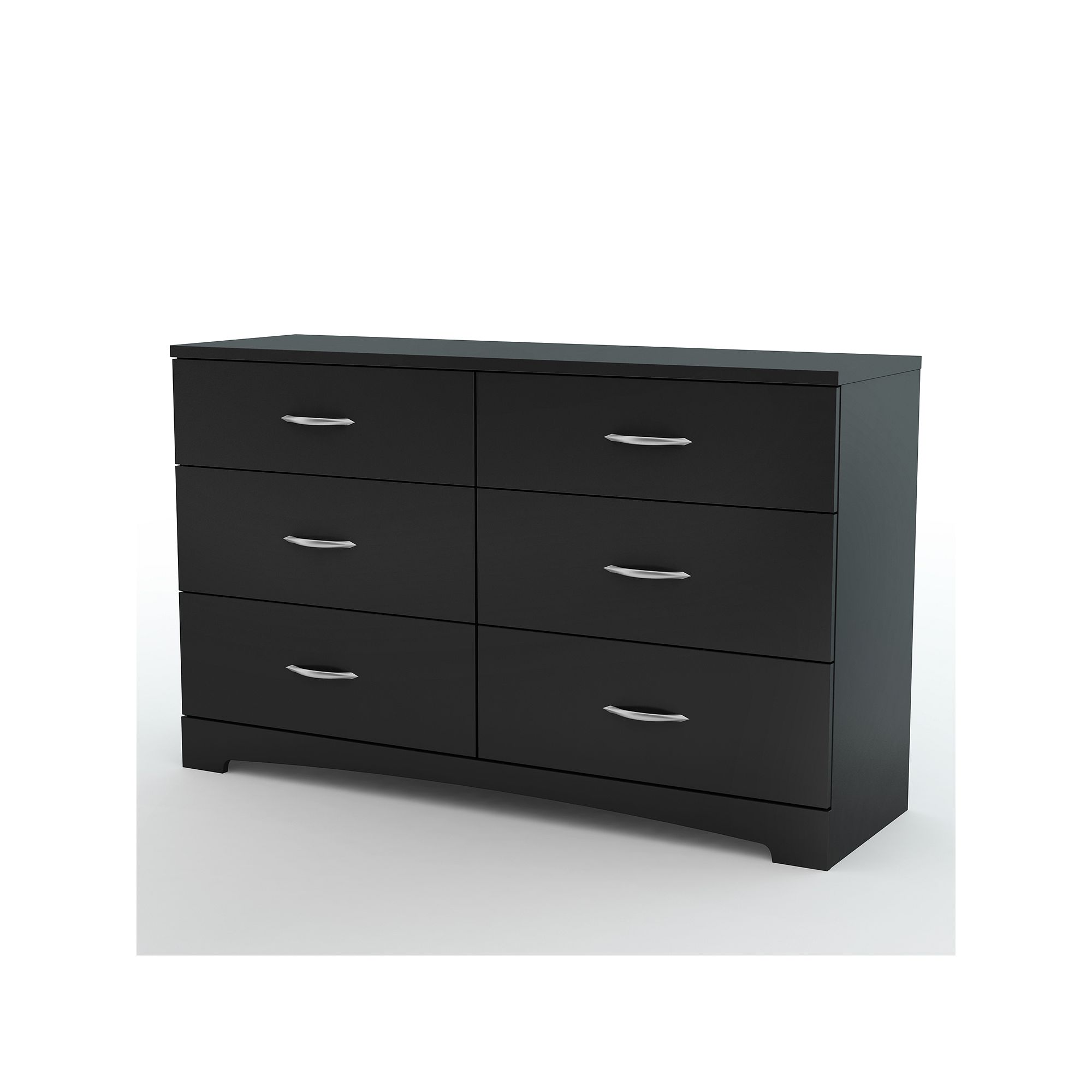 South Shore Contemporary Double Dresser, Black
