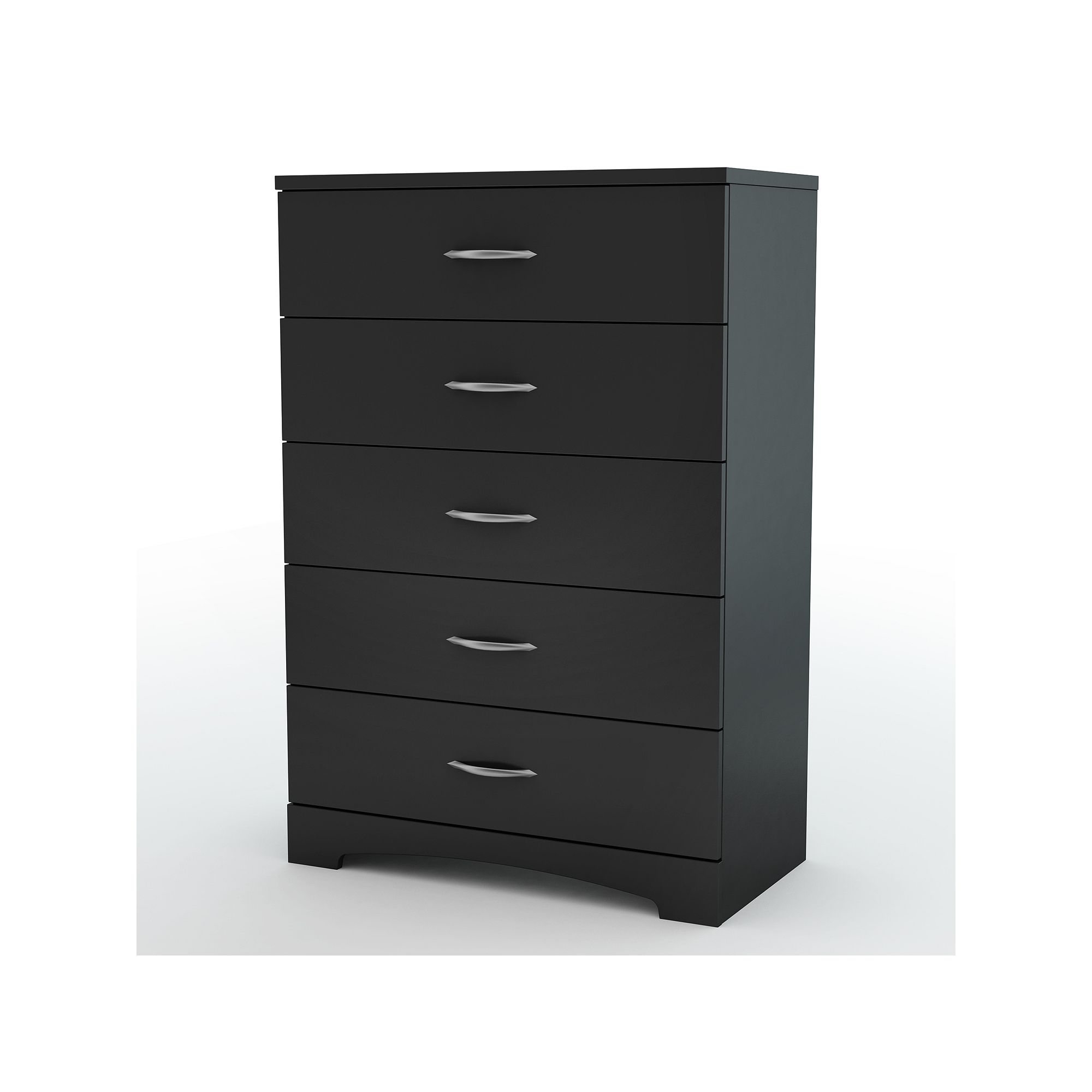 South Shore Contemporary 5-Drawer Chest, Black