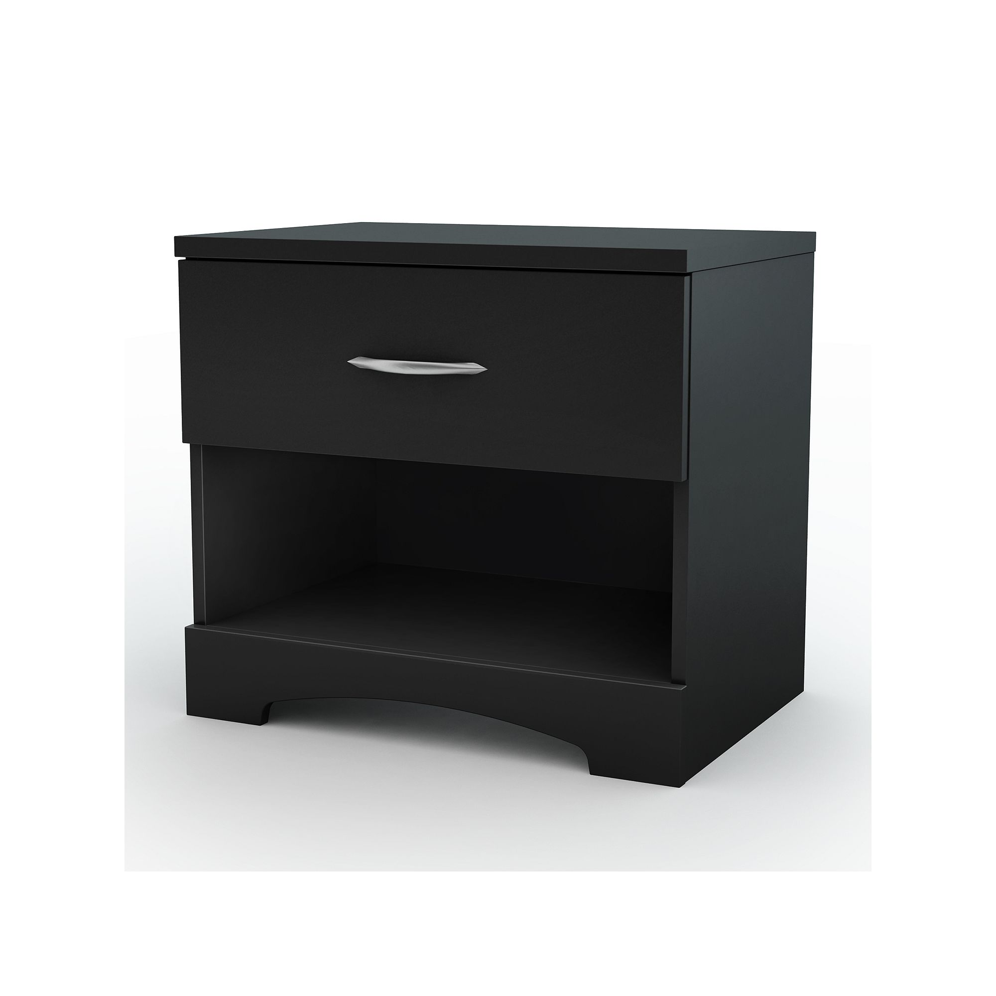 South Shore Black Contemporary Nightstand