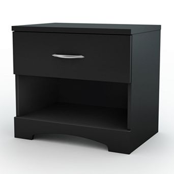 South Shore Black Contemporary Nightstand