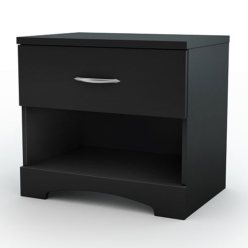 South Shore Black Contemporary Nightstand