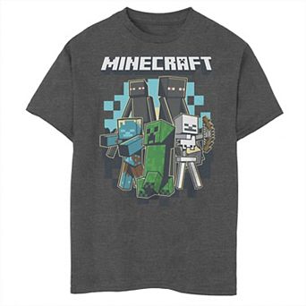 Boys 8-20 Minecraft Enderman Creeper Skeleton Archer Frozen Zombie Graphic Tee