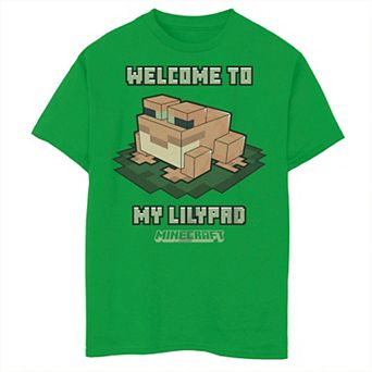 Boys 8-20 Minecraft Logo Frog Welcome To My Lily Pad Graphic Tee
