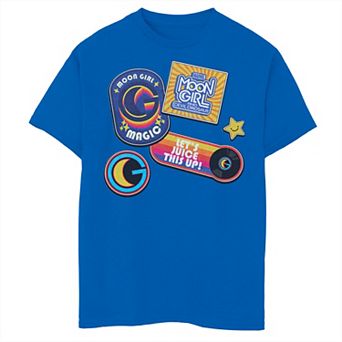 Boys 8-20 Marvel Moon Girl and Devil Dinosaur Patches Graphic Tee