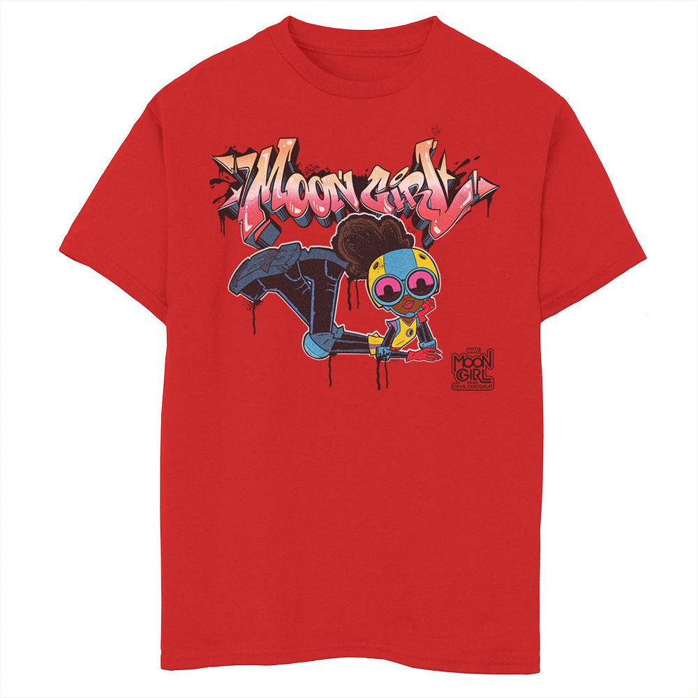 Boys 6-20 Marvel Moon Girl and Devil Dinosaur Lunella Graffiti